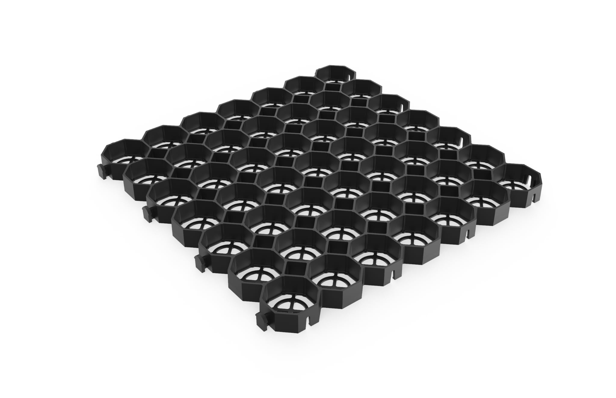 Octagonal pattern gravel gid for high strength